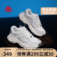 卡帕（Kappa）男鞋秋季網(wǎng)面運(yùn)動(dòng)鞋子男款網(wǎng)鞋增高老爹鞋休閑跑步鞋 經(jīng)典白 40