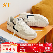361°運(yùn)動(dòng)男鞋秋冬季學(xué)生復(fù)古厚底增高小白休閑板鞋子男672426615-5