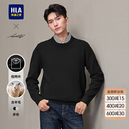 海瀾之家（HLA）針織衫男款輕商務時尚系列假兩件毛衣春秋 黑色04 XL 180/96A 推薦151~164斤