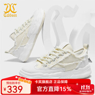 CABBEEN【商場(chǎng)同款】卡賓厚底鞋子男鞋秋季百搭休閑板鞋男防滑增高運動(dòng)鞋 米白色 38