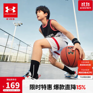 安德瑪（Under Armour）兒童套裝童裝背心短褲夏季男童運動(dòng)裝21211955 黑色 170cm 