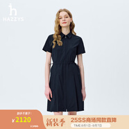 哈吉斯（HAZZYS）女裝 2025夏季新款女士【涼感】運動風(fēng)連衣裙女AQWSC0CBC11 藏青色NV L (165/88A 40)