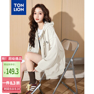 唐獅（TonLion）2024女連帽左胸印花字母開衫外套