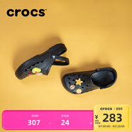 卡駱馳crocs洞洞鞋貝雅男鞋女鞋輕便耐磨一腳蹬拖鞋休閑鞋|10126 黑色-001 36 /37(220mm)