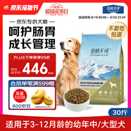 伯納天純專(zhuān)供款 中/大型犬全價(jià)幼犬寵物主糧羊肉蔓越莓味薩摩耶15kg/30斤