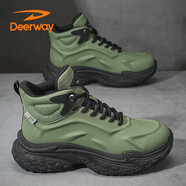 德?tīng)柣菽行锛緫?hù)外百搭加絨保暖厚底耐磨運動(dòng)大黃靴 軍綠 官方正品 40 標準運動(dòng)鞋碼
