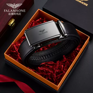 法莎尼亞法萊亞曼尼正品皮帶男款真皮腰帶男士2025新款送男友生日禮物實(shí)用 PD302X專(zhuān)柜禮盒頭層牛皮成熟款老 105cm