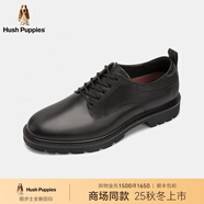 暇步士（Hush Puppies）【商場(chǎng)同款】男士商務(wù)皮鞋2025年新款休閑商務(wù)通勤百搭皮鞋 曜石黑 42