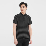利郎【商場(chǎng)同款】利朗短袖Polo衫男條紋2025夏季t恤25Xtx8991Y/2Y 黑白間色（25XTX8991Y） S 165_80A