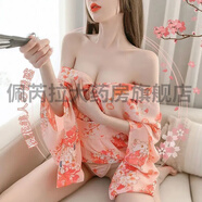 長夜漫漫情趣衣服女性刺激日本內衣和服炮姐情趣衣服方便老公吃前l(fā)吃后l入 碎花和服套裝（外套+內褲+腰帶） 70-100斤（收藏+潤滑丨液）