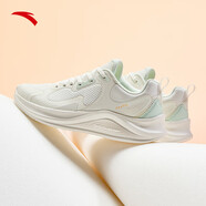 安踏（ANTA）|漫步2運動(dòng)鞋女新款網(wǎng)面跑步鞋減震慢跑鞋922435518Q 象牙白/淺曦綠-1 37.5