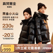 高梵黑金3.0兒童鵝絨服2023年小火山系列中長(cháng)款加厚羽絨服 黑色 110 