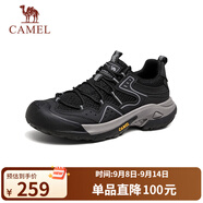 駱駝（CAMEL）踏山男士戶外登山復(fù)古網(wǎng)面休閑低幫徒步鞋 G14S342046 黑色 41