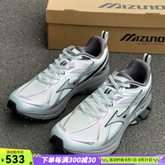 美津濃（MIZUNO）跑鞋男鞋女鞋 25秋季新款HALO MIX TL網(wǎng)面透氣運動(dòng)鞋復古休閑鞋 D1GH2512-02/石灰白 39 (250mm)