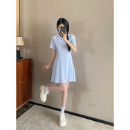 LXKP藍(lán)色polo連衣裙女2025巨好看夏日絕美小個(gè)子裙子收腰a 藍(lán)色POLO領(lǐng)連衣裙 S 清純系/學(xué)院風(fēng)/微胖/通勤/穿搭