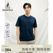 beanpole【新品】濱波 2025早春男士休閑基礎(chǔ)款涼感圓領(lǐng)短袖T恤 藏青色 XL 185/100A