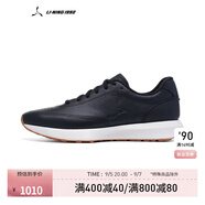 LI-NING 1990休閑鞋男鞋2025秋季新款低幫簡約舒適運(yùn)動(dòng)鞋經(jīng)典系列ALJV053 黑色-3 42