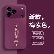 揚(yáng)聚特適用蘋果17ProMax手機(jī)殼Apple iPhone17ProMax新款保護(hù)套硅膠軟邊磨砂防指紋全包防摔5G外殼男女 梅紫色【諸事皆順】 蘋果17ProMax