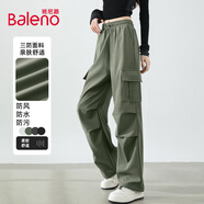 班尼路（Baleno）軟殼兩穿工裝褲女2025年春秋季時(shí)尚感戶(hù)外通勤運動(dòng)休閑百搭休閑褲