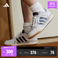 adidas ENTRAP美式校園風(fēng)運(yùn)動(dòng)板鞋少年感復(fù)古籃球鞋男女阿迪達(dá)斯 白色/藍(lán)色   42.5