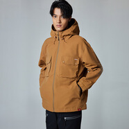 Dickies大容量口袋連帽寬松外套城市輕戶(hù)外夾克男女情侶 鴨棕色 M