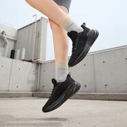 361°運動(dòng)鞋女鞋秋冬季新款黑色通勤鞋輕便舒適緩震健身慢跑步鞋子女 曜石黑【網(wǎng)布】評價(jià)有禮 37