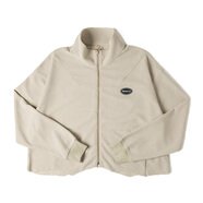 馬登 MADEN女士衛衣馬登美式立翻領(lǐng)華夫格衛衣運動(dòng)工裝薄T恤針織外套開(kāi)衫上 白灰色【今日順豐包郵】 S （80-100斤）