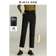 夢舒雅（Msuya ）雅賽爾針織煙管褲2025秋季高腰顯瘦百搭通勤西裝九分褲