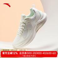 安踏（ANTA）跑步鞋女秋季新款輕質(zhì)網(wǎng)面透氣減震運動(dòng)鞋女士休閑鞋 象牙白/淺曦綠-1 36 (225mm)