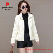 皮爾卡丹（pierre cardin）品牌高檔新款冬季羽絨服女短款輕薄小個(gè)子白鴨絨韓版修身保暖外套 白色 圖片色 M 建議100斤以下