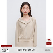 自巧小個子背心裙休閑套裝女2024秋季新款衛(wèi)衣開衫連衣裙兩件套 椰奶色衛(wèi)衣外套 XS (2碼)