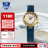 卡西歐（CASIO）手表女sheen系列藍寶石鏡面商務(wù)時尚百搭守護星女表送女友潮流表 SHE-4565GBL-7APRC
