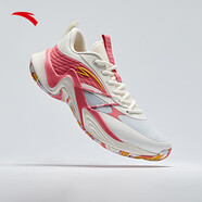 安踏（ANTA）【熱浪】水泥克星籃球鞋男款耐磨防滑緩震 淺霧灰/象牙白/橡樹(shù)紅-1 40