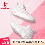 喬丹女鞋籃球鞋新品耐磨減震實(shí)戰(zhàn)運(yùn)動(dòng)休閑網(wǎng)面透氣跑步鞋 象牙色/云粉色110 37.5