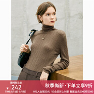 顏域氣質(zhì)高領(lǐng)打底毛衣女冬裝2023新款百搭修身顯瘦氣質(zhì)內(nèi)搭上衣 咖色 S 36