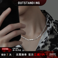 奧斯坦汀S925銀古巴項(xiàng)鏈男士手鏈套裝痞帥潮流生日情人節(jié)禮物送男女友老公 京速達(dá)-字母古巴鏈/原裝禮盒單條