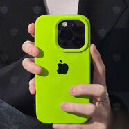 山頭林村于熒光綠蘋(píng)果5手機殼液態(tài)硅膠Phone4proma純色防摔3 液態(tài)*親膚*熒光綠 iPhone15ProMax