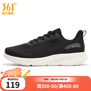 361°男鞋運(yùn)動(dòng)鞋春季新款361度男常規(guī)跑鞋 曜石黑/煙灰 44
