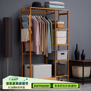 木馬人簡(jiǎn)易衣柜家用衣櫥收納置物架楠竹組合衣服柜子置物架收納架儲物柜 原色-單抽屜款