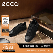 愛(ài)步（ECCO）*休閑板鞋男鞋 休閑鞋低幫百搭系帶耐穿板鞋男 街頭輕巧521304 黑色52130451052 43