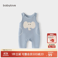 babylove寶寶背帶褲春秋外穿連體褲超萌可愛(ài)休閑長(zhǎng)褲洋氣嬰兒褲子
