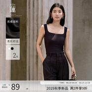 阿依蓮背心女可外穿洋氣無(wú)袖上衣新款2025秋季海邊運動(dòng)美背辣妹吊帶打底 隕石黑 均碼