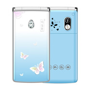 RK翻蓋老人手機4G5G通大屏大聲大字 藍(高配移動(dòng)版) 256MB x 官方標配 x 中國大陸