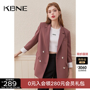 KBNE西裝外套女春秋款休閑小西服2025春裝新款韓版顯瘦小個子上衣 粉色 S