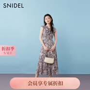 SNIDEL2025春夏新品優(yōu)雅荷葉邊小飛袖印花茶歇連衣裙SWFO252316 灰色 S (0)