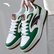 安踏板鞋男鞋潮流百搭冬季休閑鞋子男輕便軟底防滑低幫增高小白鞋新年 【質(zhì)感好】綠/象牙白/桑褐色-3 40