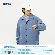 熊貓·本【蒲熠星同款】春季新款工裝外套男潮流美式休閑教練服百搭夾克 煙藍(lán)色（字母刺繡款） XL （130-180 斤）