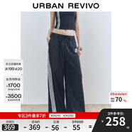UR2025夏季新款女芭蕾運動風(fēng)拼接蕾絲數(shù)字牛仔長褲UYV850088 靛藍(lán) 27