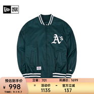 NEW ERA紐亦華MLB棒球NY夾克刺繡春秋男女情侶運動休閑外套 13546434-綠色 AS S