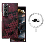 三星（SAMSUNG）【品質(zhì)原裝】適用新款凱夫拉手機(jī)殼磁吸全包zfold6凱夫拉手機(jī)殼磁 迷彩紅鋼圈磁吸一套 三星Galaxy_W25